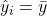 \hat y_i = \bar y